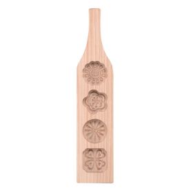 Moon Cake Mold Wooden Pastry Mold Baking Tool For Making Mung Bean Cake Ice Skin Fondant Cake Mold Chocolate Mold Cake Decors (Style: B)