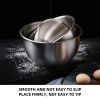 2.5l/4.5l Household Mixing Bowls 304 Stainless Steel Salad Bowl For Cooking Baking Prepping Food Storage Inner diameter