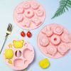 Silicone Cake Molds Cartoon Ice Cream Mold Food Container With Cover For Diy Cake/ice Cream/pudding/chocolate