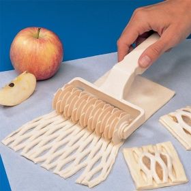 1pc; Pastry Lattice Roller Cutter; Pie Pastry Dough Cutter Roller Home Kitchen Tools (quantity: 1)