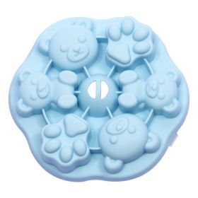 1pc Silicone Jelly Pudding Mold; Non-stick Food Grade Silicone Mold; Reusable Cake Mold Ice Cube Mold; DIY Baking Tools (Color: Blue)