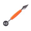 Double Head Stainless Steel Fruit Digging Spoon; Corrugated Carving Knife Watermelon Fruit Platter Tool; Spoon Digger