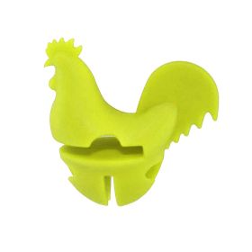 1pc Creative Rooster Tongs; Kitchen Baking Tongs; Bird Shaped Silicone Pot Tongs; Kitchen Anti-Spill Tongs (Color: green)