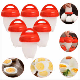 Non-stick Silicone Egg Cup; Cooking Cooker Kitchen Baking Gadget Pan Separator Steamed Egg Cup; Egg Poachers Cooker Accessories (Color: 6PCS)