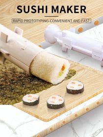 Quick Sushi Maker Roller Rice Mold Vegetable Meat Rolling Gadgets DIY Sushi Device Making Machine Kitchen Ware (Color: green)