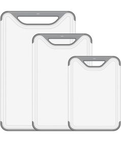 Household Kitchen Accessories Set of 3 Cutting Boards (Color: gray)