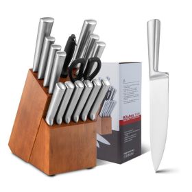 Daily Necessities Kitchen Knife Set Stainless Steel Knife Block Set (Type: Style D 16 Pcs, Color: As pic show)