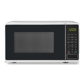 0.7 cu. ft. Countertop Microwave Oven, 700 Watts, Black (Color: White)