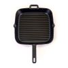 Elegant Household Kitchen Square Enamel Cast Iron Grill Pan