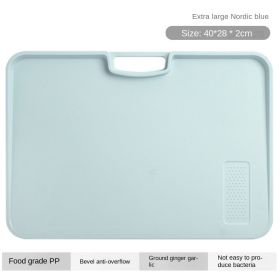 Xiangfei kitchen utensils; double-sided cutting board set; creative products; plastic chopping board; household plastic chopping board (Specifications: Extra large kitchen board Nordic blue - without glue, shape: square)