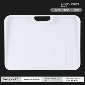 Xiangfei kitchen utensils; double-sided cutting board set; creative products; plastic chopping board; household plastic chopping board (Specifications: White large chopping board bright white - no glue, shape: square)