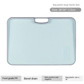 Xiangfei kitchen utensils; double-sided cutting board set; creative products; plastic chopping board; household plastic chopping board (Specifications: Large size chopping board Nordic blue wrapped with glue, shape: square)