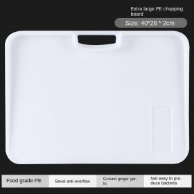 Xiangfei kitchen utensils; double-sided cutting board set; creative products; plastic chopping board; household plastic chopping board (Specifications: White extra large chopping board bright white - no glue, shape: square)