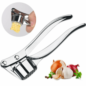 Home Stainless Steel Small Garlic Press Crusher Mincer Chopper Peeler Squeeze Cutter (Type: Kitchen Tools, Color: Silver)