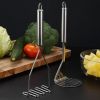 Stainless Steel Manual Potato Press; Baby Food Masher; Wavy Potato Press; Kitchen Gadgets